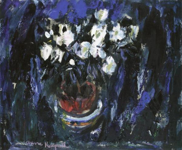 Still Life Of White Flowers by Anne Redpath Oil Painting Reproductions