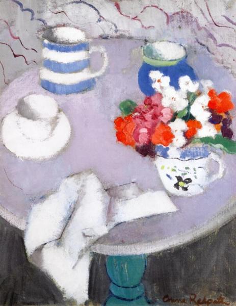 Still Life With A Round Table by Anne Redpath