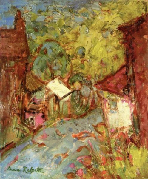 The Lane Through The Town by Anne Redpath