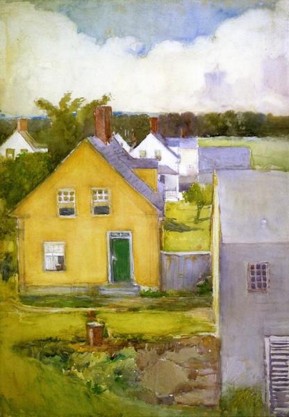 The Yellow House by Annie G. Sykes Oil Painting Reproductions