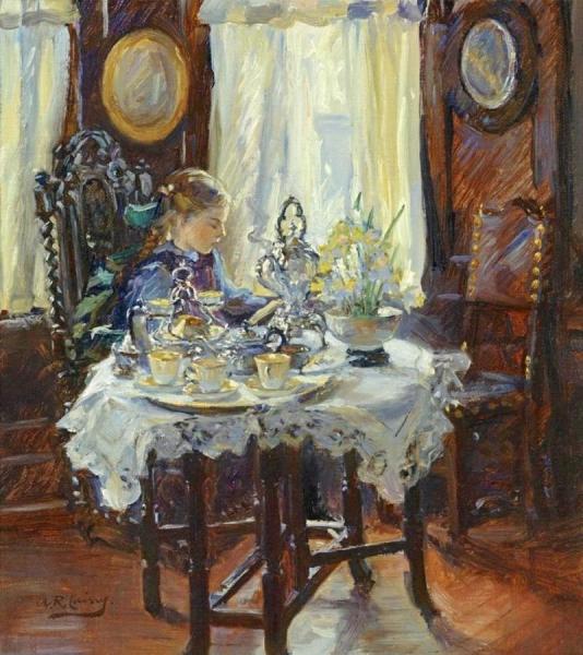 At The Breakfast Table by Annie Rose Laing