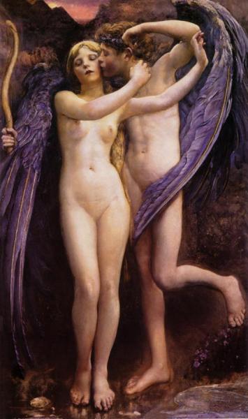 Cupid And Psyche by Annie Swynnerton Oil Painting Reproductions