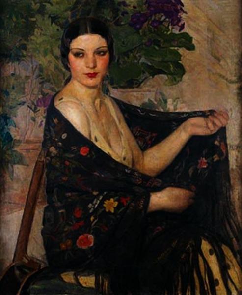 Anselmo Miguel Nieto Mujer Con Mantilla