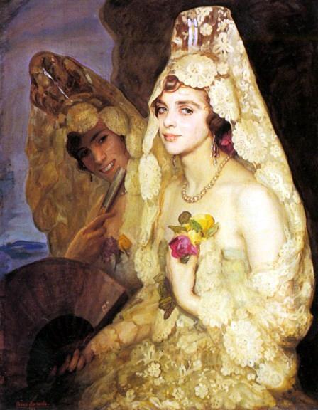 Anselmo Miguel Nieto Mujer Con Mantilla