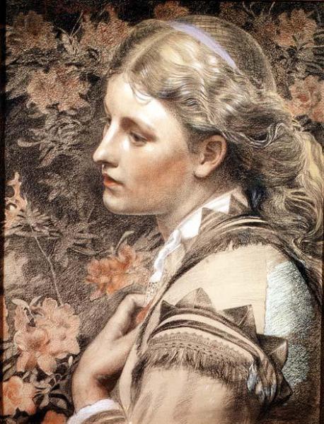 Portrait Of Mary Sandys by Anthony Frederick Sandys