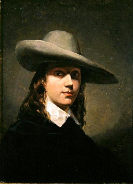 Self-portrait In A Broad Brimmed Hat by Anthony Frederick Sandys