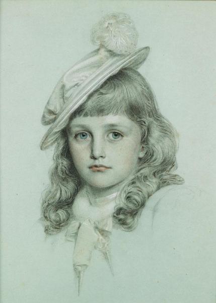 Study Of A Little Girl by Anthony Frederick Sandys Oil Painting Reproductions