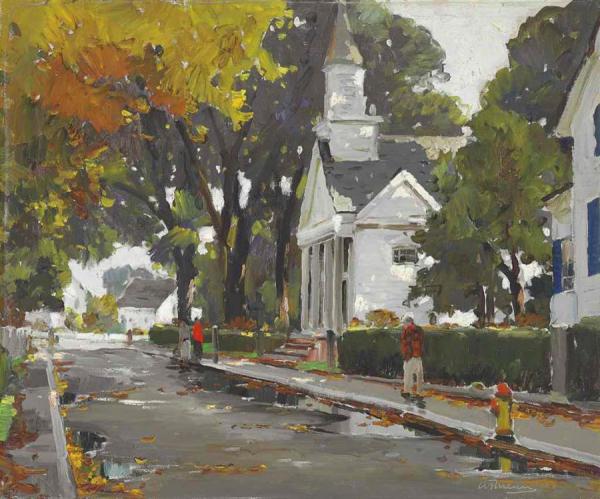 Broadway, Rockport by Anthony Thieme Oil Painting Reproductions