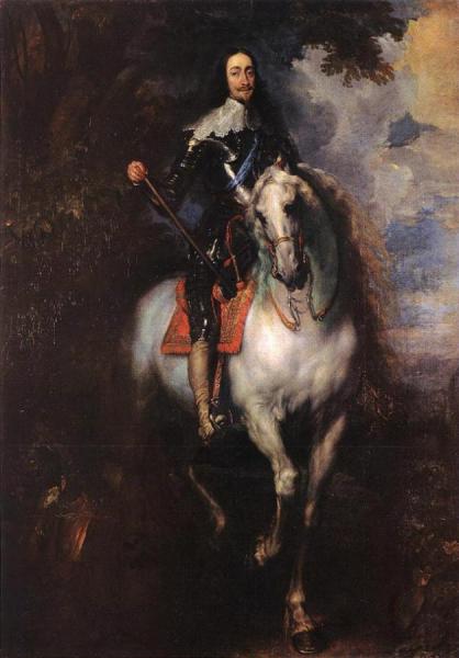 Equestrian Portrait Of Charles I, King Of England by Anthony Van Dyck