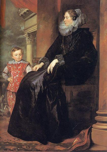 Genoese Noblewoman With Her Son by Anthony Van Dyck Oil Painting Reproductions