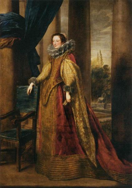 Portrait Of A Genoise Noblewoman by Anthony Van Dyck