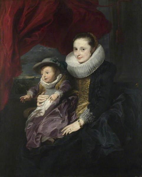 Portrait Of A Woman And Child by Anthony Van Dyck