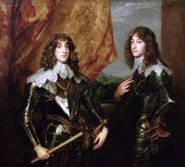 Prince Charles Louis Elector Palatine (1617-1680) And His Brother, Prince Rupert Of The Palatinate (1619-1682) by Anthony Van Dyck