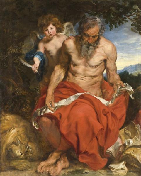 Saint Jerome(heilige Hieronymus) by Anthony Van Dyck Oil Painting Reproductions