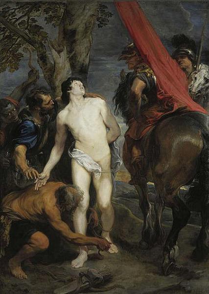 Saint Sebastian Bound For Martydom by Anthony Van Dyck