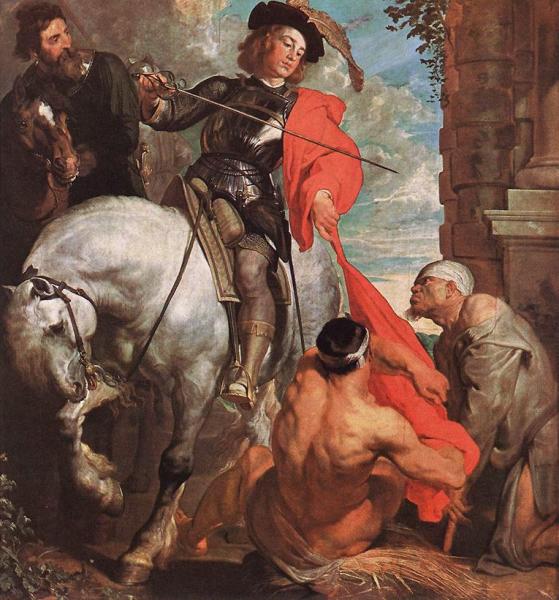 St Martin Dividing His Cloak by Anthony Van Dyck Oil Painting Reproductions