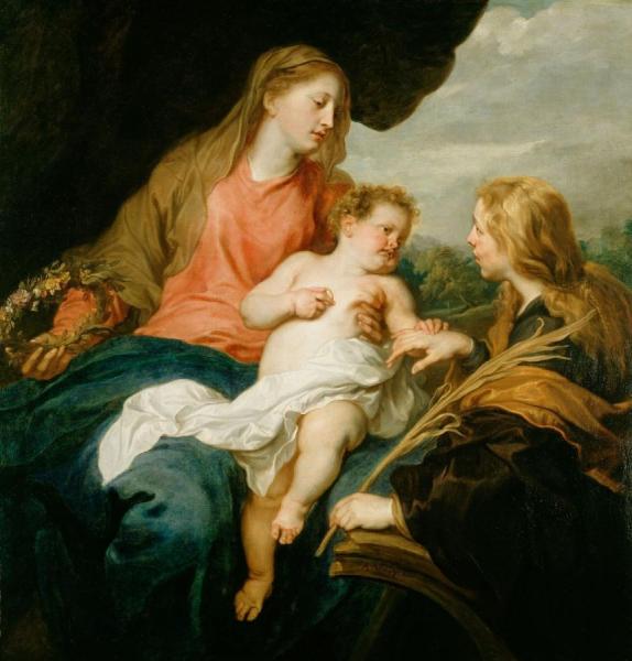 The Mystic Marriage Of Saint Catherine by Anthony Van Dyck