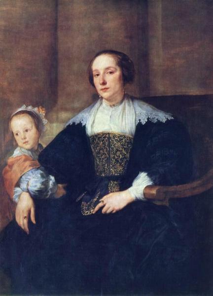 The Wife And Daughter Of Colyn De Nole by Anthony Van Dyck