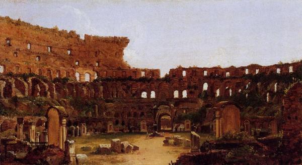 Interior Of The Colosseum, Rome by Antoine-felix Boisselier