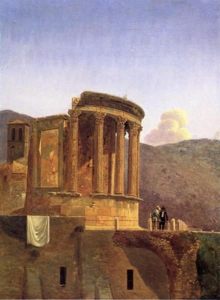 The Temple Of Vesta At Tivoli by Antoine-felix Boisselier