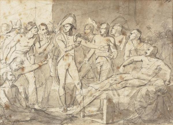 Study For 'napolÉon Putting Marie-louise And The King Of Rome Under The Protection Of The National Guard On 23 February 1814' by Antoine Jean Gros Oil Painting Reproductions