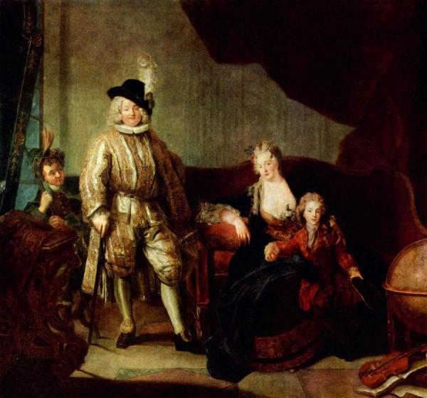 Portrait Of The Baron Von Erlach's Family by Antoine Pesne Oil Painting Reproductions