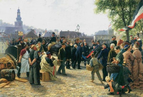 Anton Alexander Von Werner Arrival Of King Wilhelm I Of Prussia In Saarbrücken On 9 August 1870(1877)