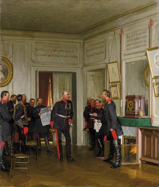 The Crown Prince Receiving General Von Weyhern In Versailles by Anton Alexander Von Werner