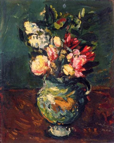 Bouquet In A Hekel Vase by Anton Faistauer