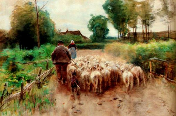 Bringing Home The Flock by Anton Mauve