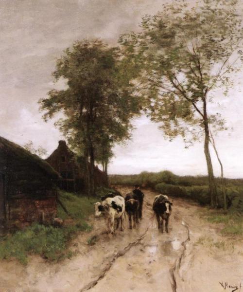 Anton Mauve Entering The Village