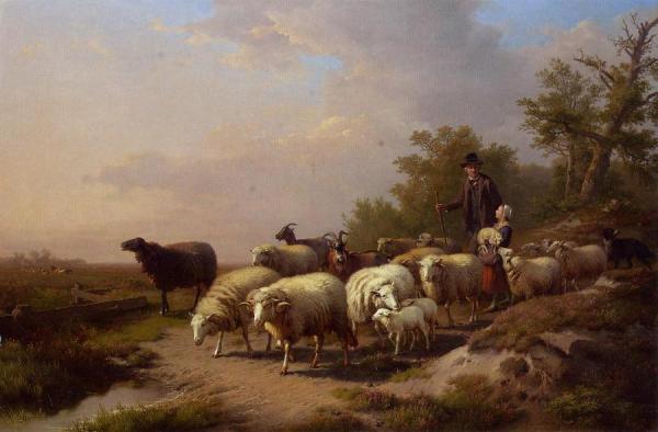 Anton Mauve Tending The Flock
