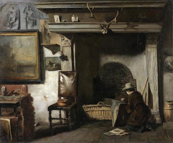 Anton Mauve The Workshop Of The Haarlem Painter Pieter Frederik Van Os, The Teacher Of Mauve