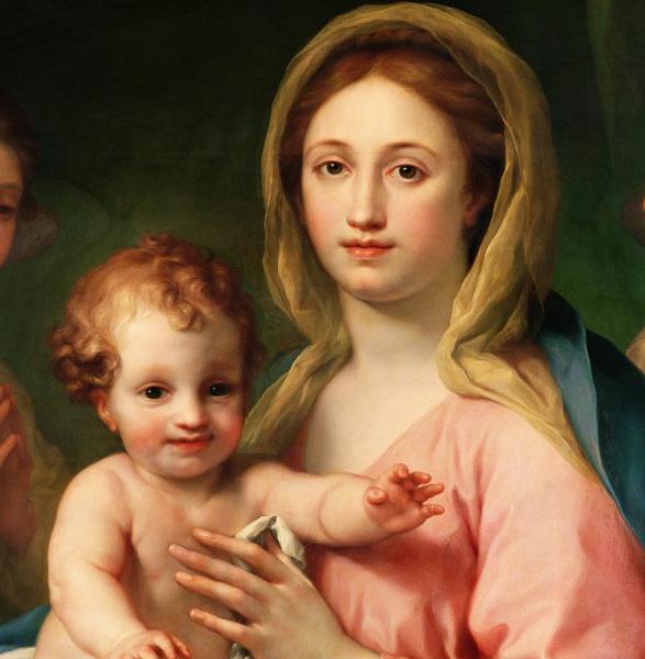 Madonna And Child With Two Angels(detail) by Anton Raphael Mengs