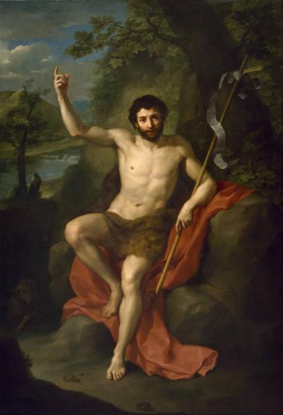 St. John The Baptist Preaching In The Wilderness by Anton Raphael Mengs