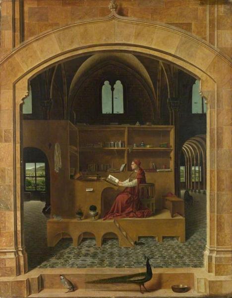 Saint Jerome In His Study by Antonello Da Messina