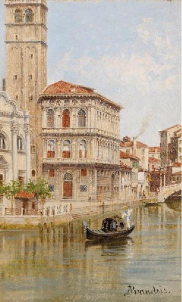 Antonietta Branseis A Venetian Canal Scene