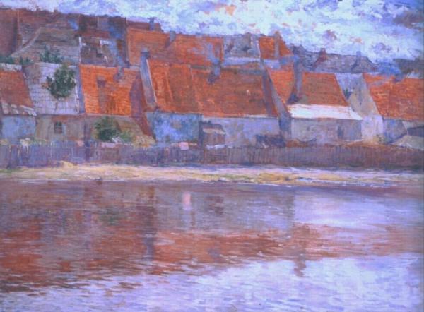 A Red Roofs by Antonín Slavíček Oil Painting Reproductions