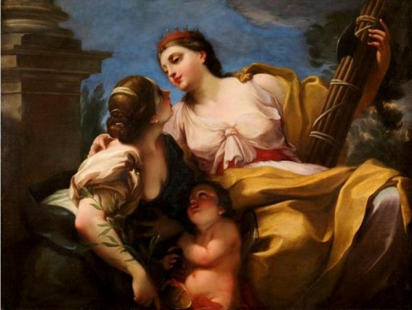 Justice And Peace Embracing by Antonio Balestra