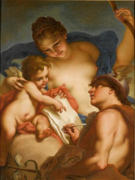 Venus, Mercury And Cupid by Antonio Balestra