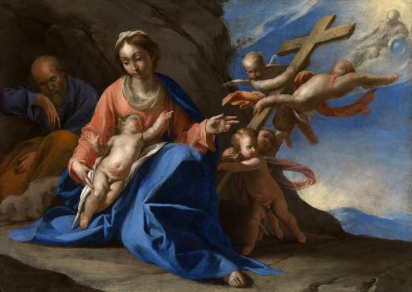 Rest On The Flight Into Egypt by Antonio De Bellis