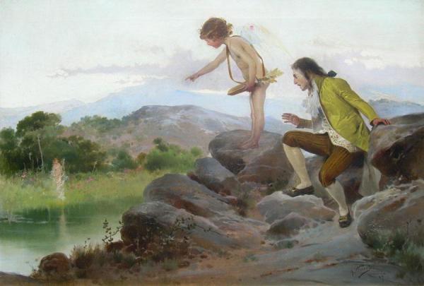 La Ninfa Del Lago by Antonio Fillol Granell Oil Painting Reproductions