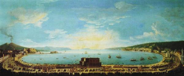 A Panoramic View Of The Bay Of Naples by Antonio Joli