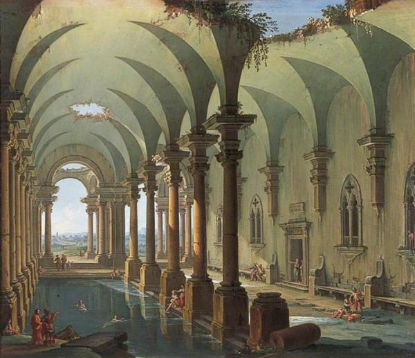 Architectural Fantasy by Antonio Joli Oil Painting Reproductions