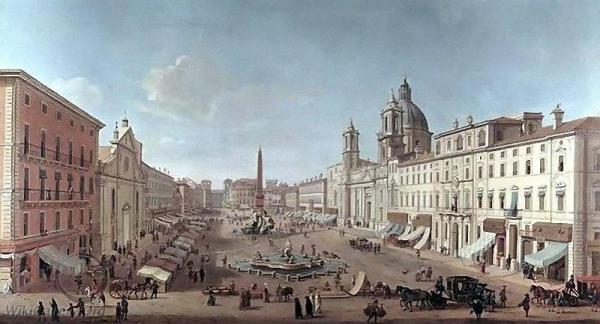 Piazza Navona In Rome by Antonio Joli Oil Painting Reproductions