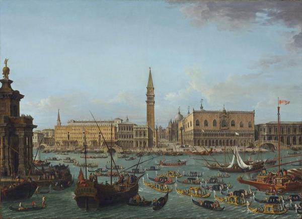 The Greeting Of Nuncio Stoppani by Antonio Joli Oil Painting Reproductions