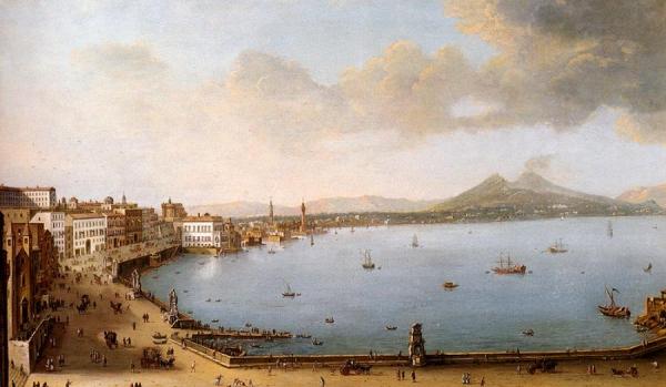 View Of Naples From The Strada Di Santa Lucia by Antonio Joli Oil Painting Reproductions