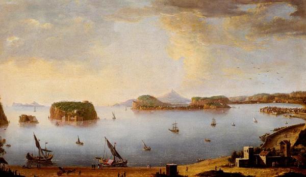 View Of The Bay Of Pozzuoli With The Port Of Baia, The Islands Of Nisida, Procida, Ischia And Capri by Antonio Joli