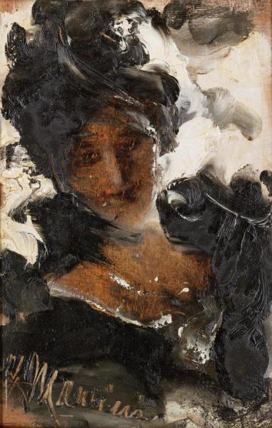 An Elegant Lady by Antonio Mancini
