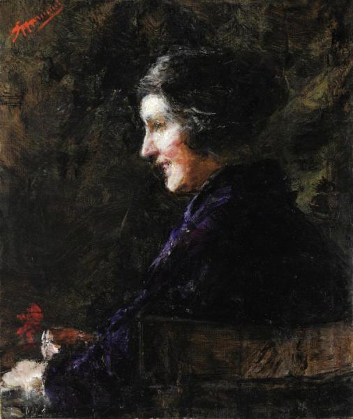 Delia by Antonio Mancini Oil Painting Reproductions